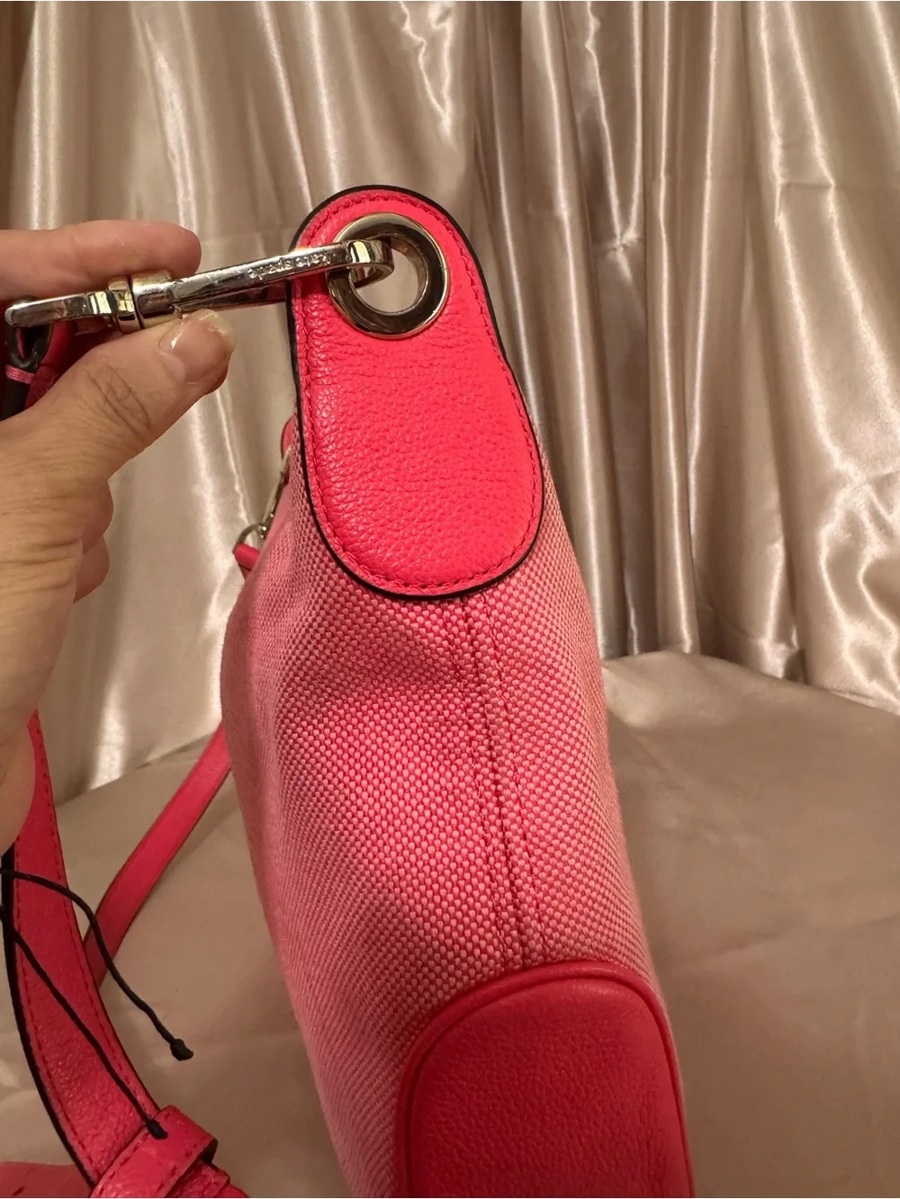 Kate Spade  Rosie in pink canvas crossbody bag